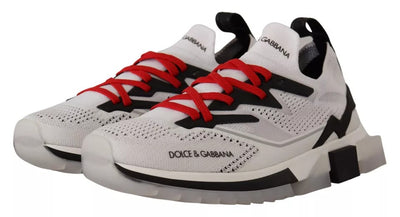 Dolce &amp; Gabbana Witte SORRENTO Sport Stretch Herenschoenen Sneakers