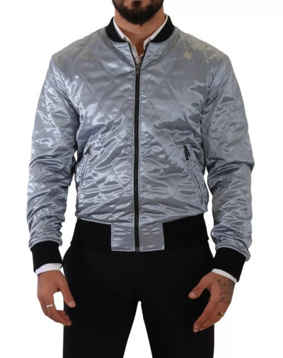 Dolce &amp; Gabbana - Manteau Bomber Bleu Clair pour Homme