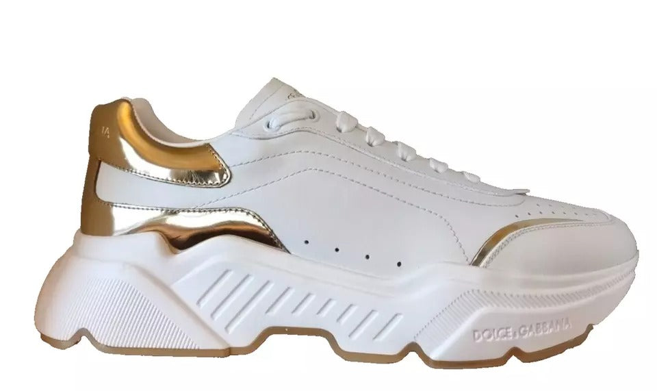 Dolce &amp; Gabbana White Gold DAYMASTER leren sneakers herenschoenen