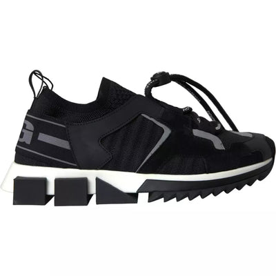Dolce &amp; Gabbana Zwart Wit Logo Sorrento Heren Sneakers Schoenen