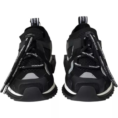 Dolce &amp; Gabbana Zwart Wit Logo Sorrento Heren Sneakers Schoenen