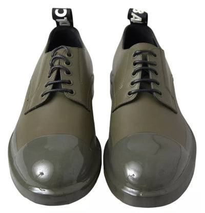 Dolce &amp; Gabbana groene leren schoenen met rubberen zool