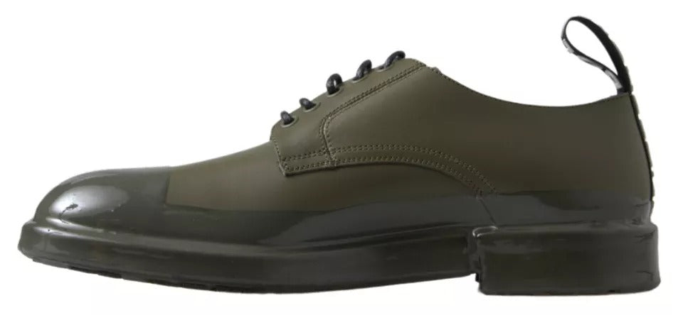 Dolce &amp; Gabbana groene leren schoenen met rubberen zool