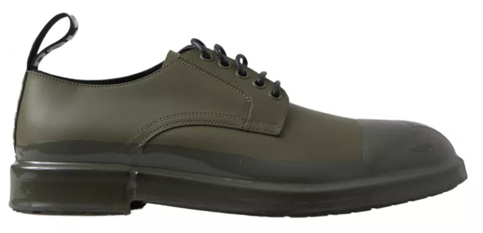 Dolce &amp; Gabbana groene leren schoenen met rubberen zool