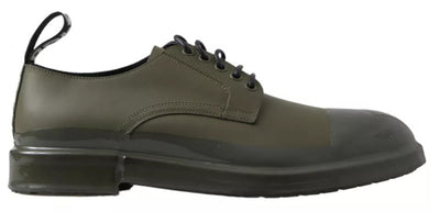Dolce &amp; Gabbana groene leren schoenen met rubberen zool