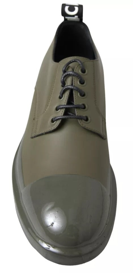 Dolce &amp; Gabbana groene leren schoenen met rubberen zool