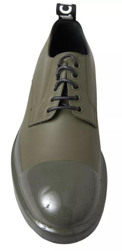 Dolce &amp; Gabbana groene leren schoenen met rubberen zool