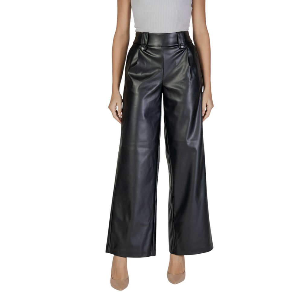 Pantalon en polyester noir uniquement