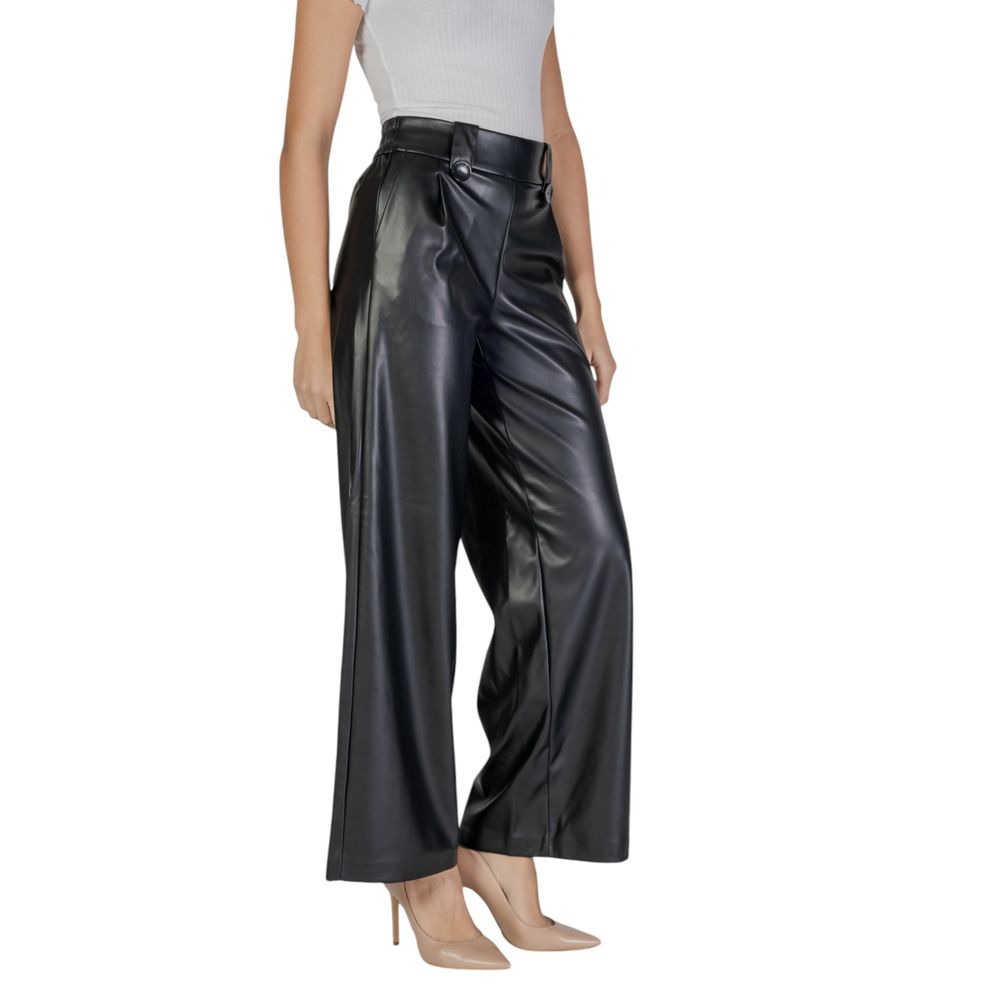 Pantalon en polyester noir uniquement