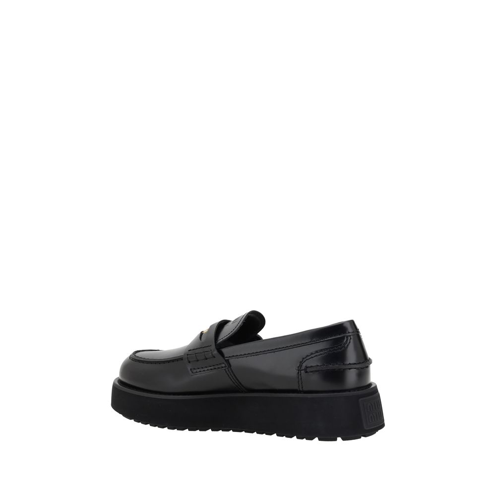 Mocassins en cuir Miu Miu