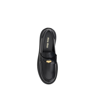 Mocassins en cuir Miu Miu