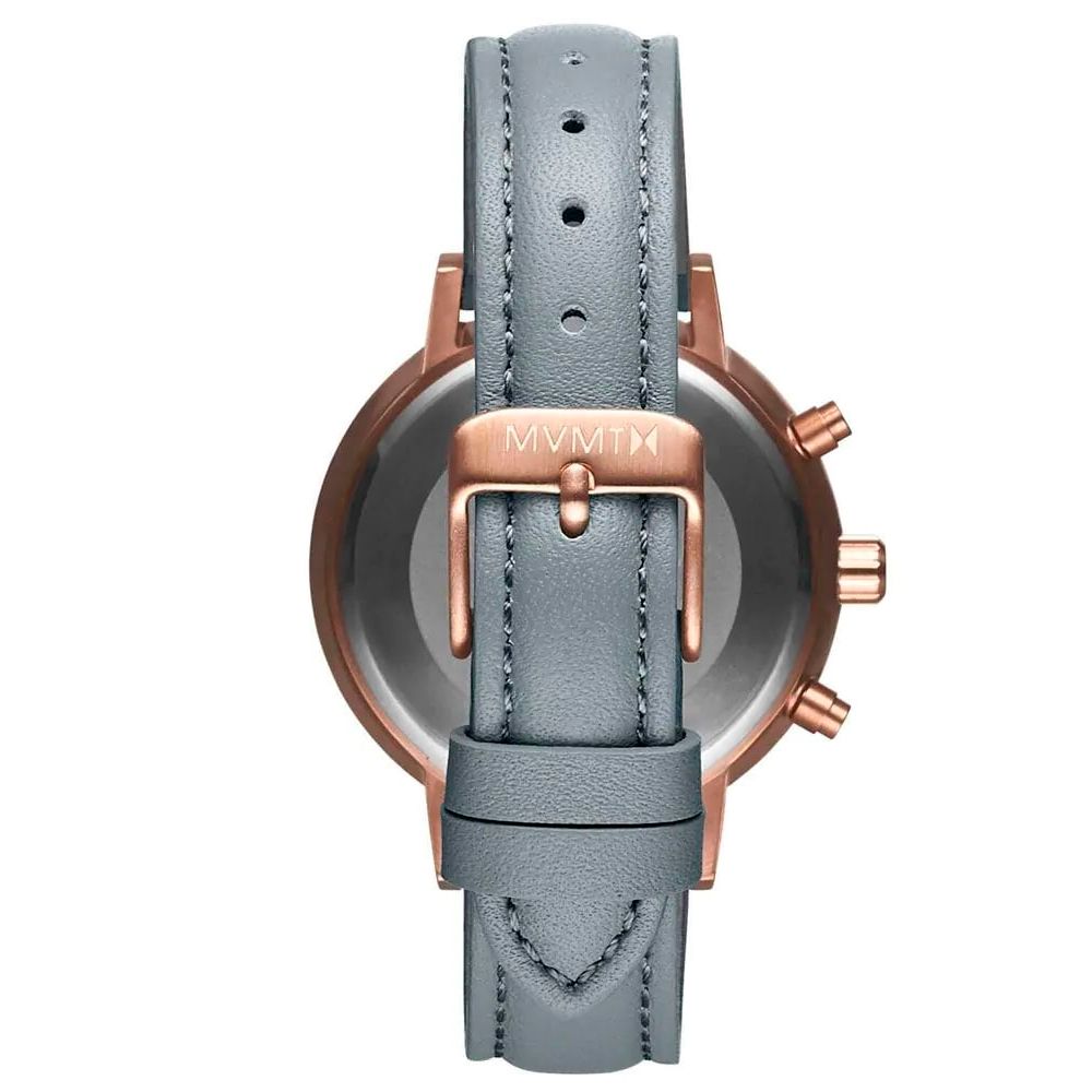 MVMT Grijs Leren Horloge