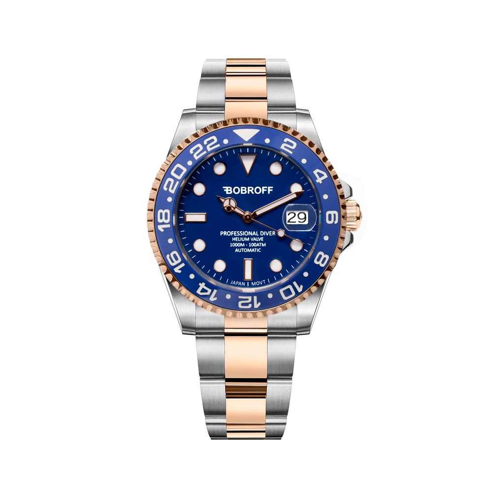 Bobroff Zilveren Horloge van Roestvrij Staal