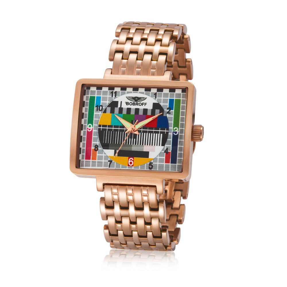 Bobroff Bronzen Roestvrijstalen Horloge
