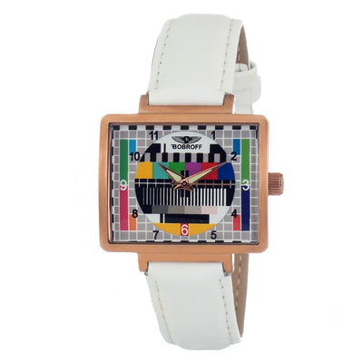 Bobroff Wit Leren Horloge