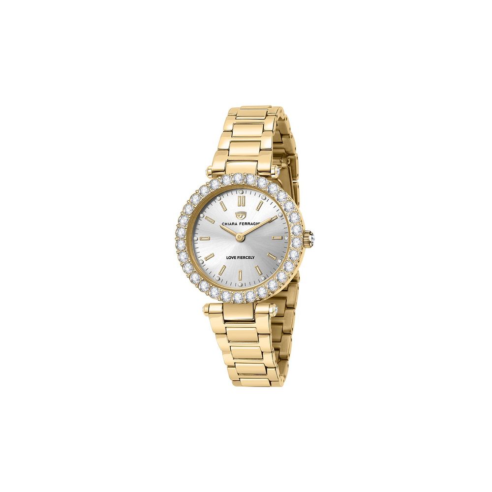 Chiara Ferragni gouden roestvrijstalen horloge