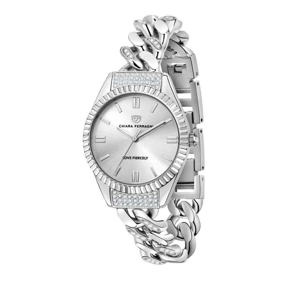 Chiara Ferragni Zilveren Horloge van Roestvrij Staal