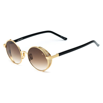 Lunettes de soleil Belstaff en titane doré