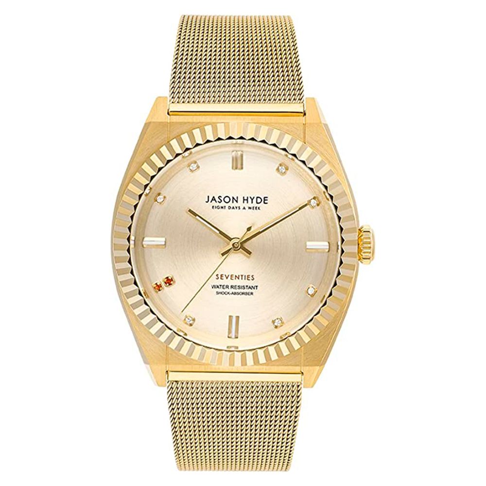 Jason Hyde Goud Stalen Horloge