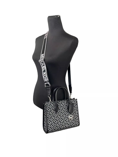 Petit sac fourre-tout à bandoulière zippé Mirella de Michael Kors, noir