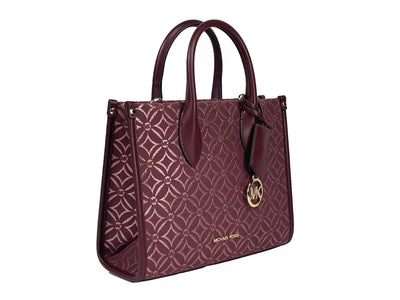 Petit sac fourre-tout à bandoulière zippé Mirella de Michael Kors, couleur sang de bœuf
