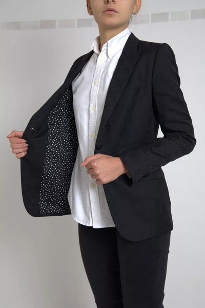 Veste blazer noire à manches longues Dolce &amp; Gabbana