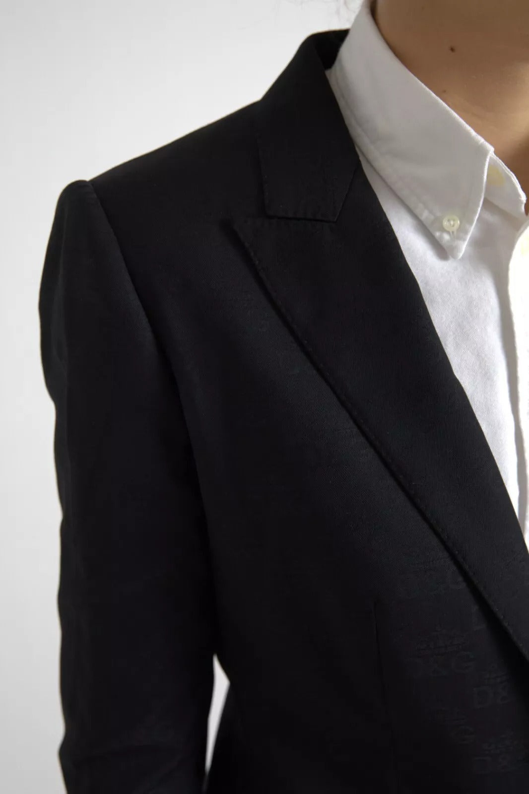 Veste blazer noire à manches longues Dolce &amp; Gabbana