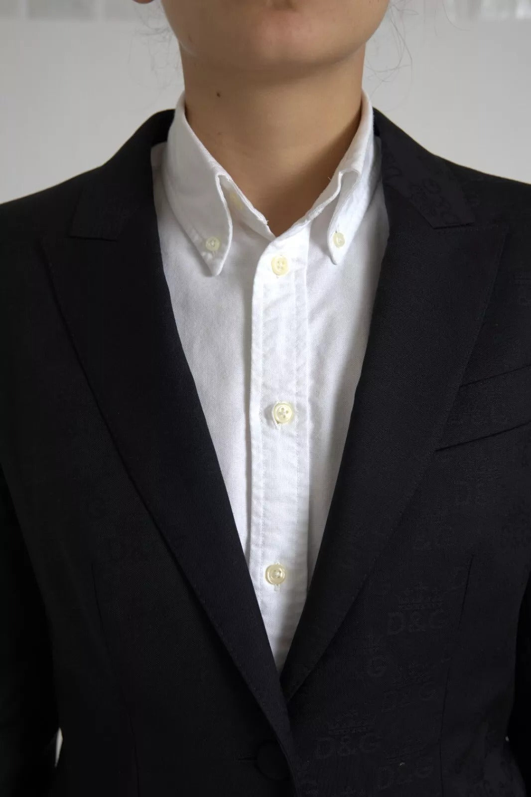 Veste blazer noire à manches longues Dolce &amp; Gabbana