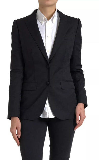 Veste blazer noire à manches longues Dolce &amp; Gabbana