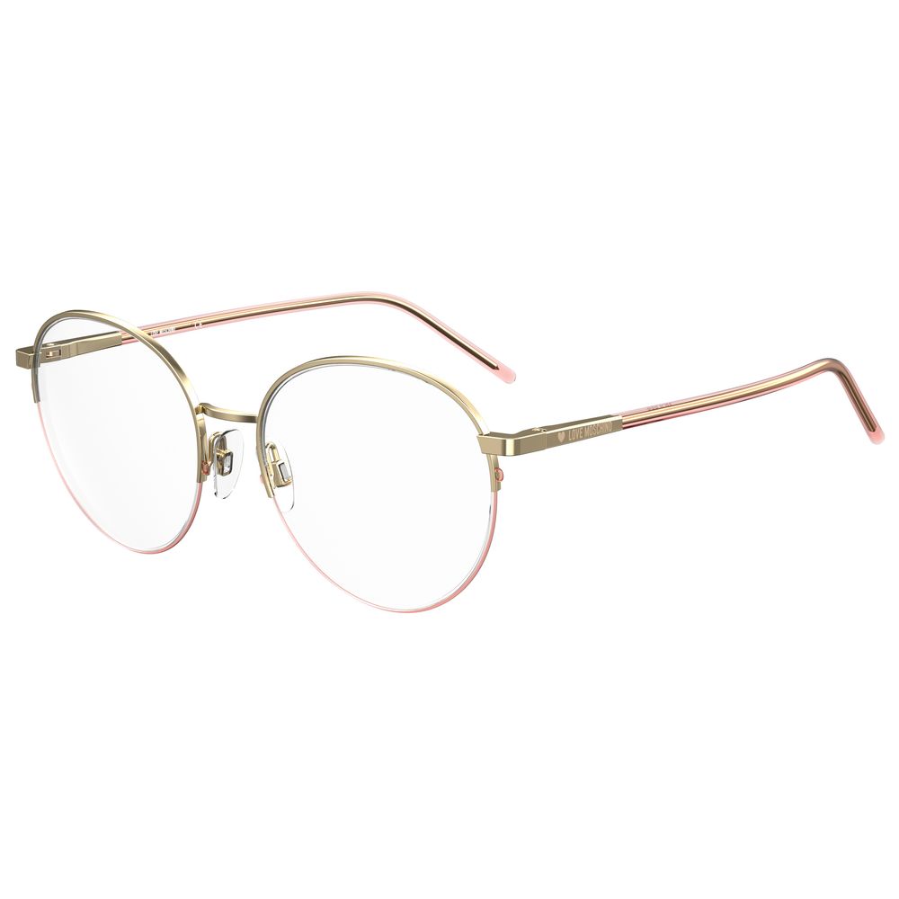 Montures en métal or rose Love Moschino