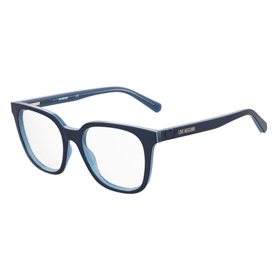 Montures Love Moschino en cuir de veau bleu