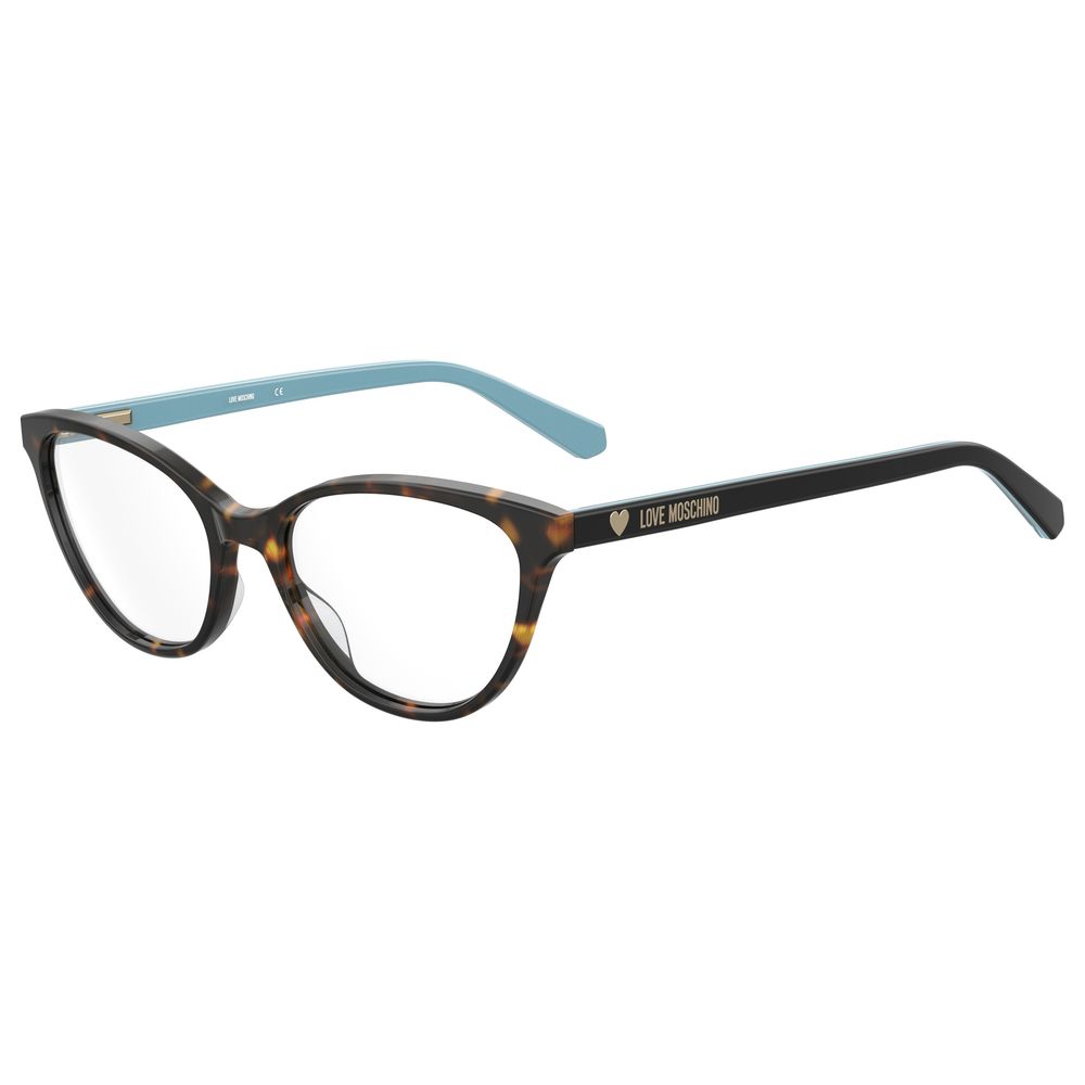 Montures Love Moschino en cuir de veau marron
