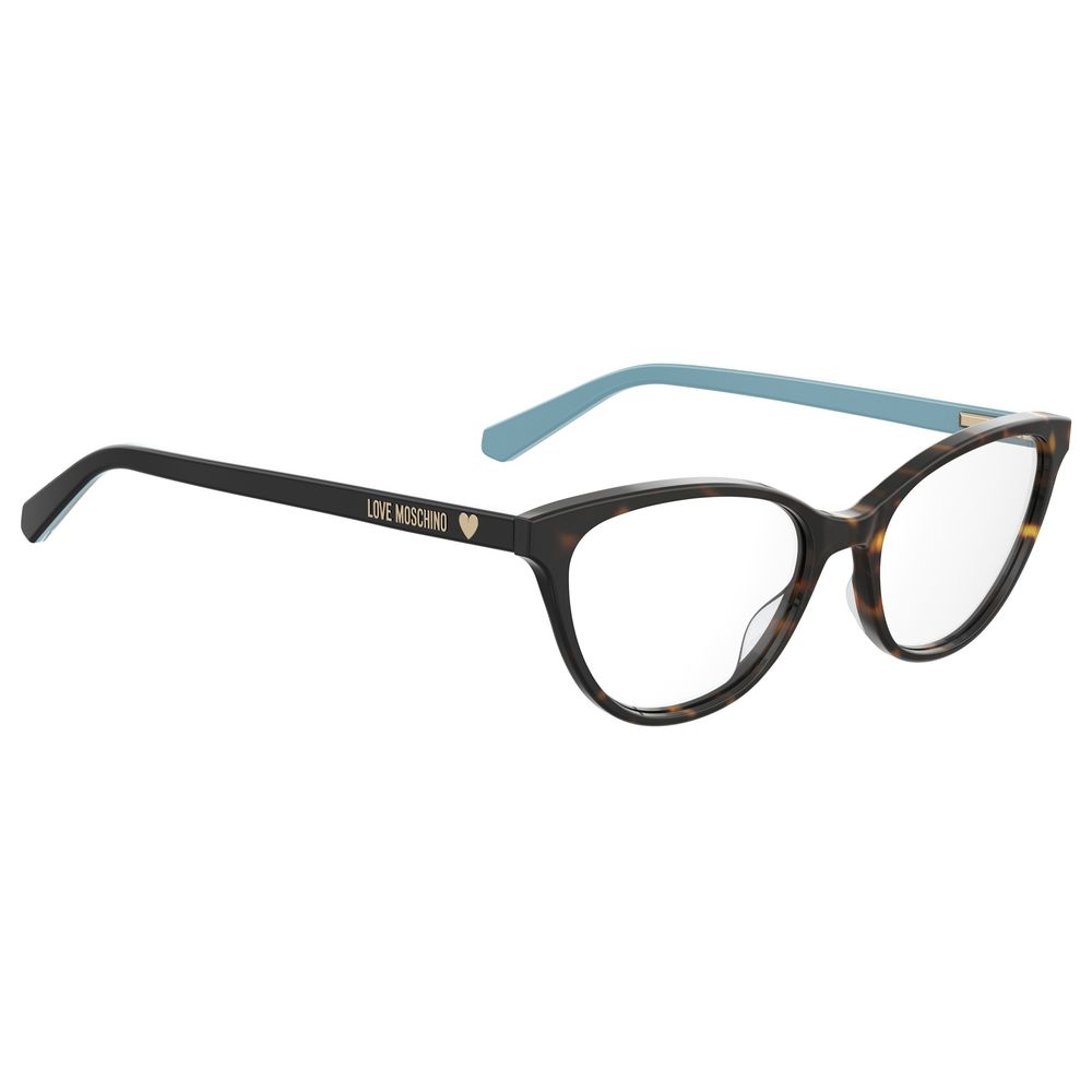 Montures Love Moschino en cuir de veau marron