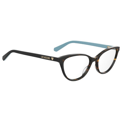 Montures Love Moschino en cuir de veau marron