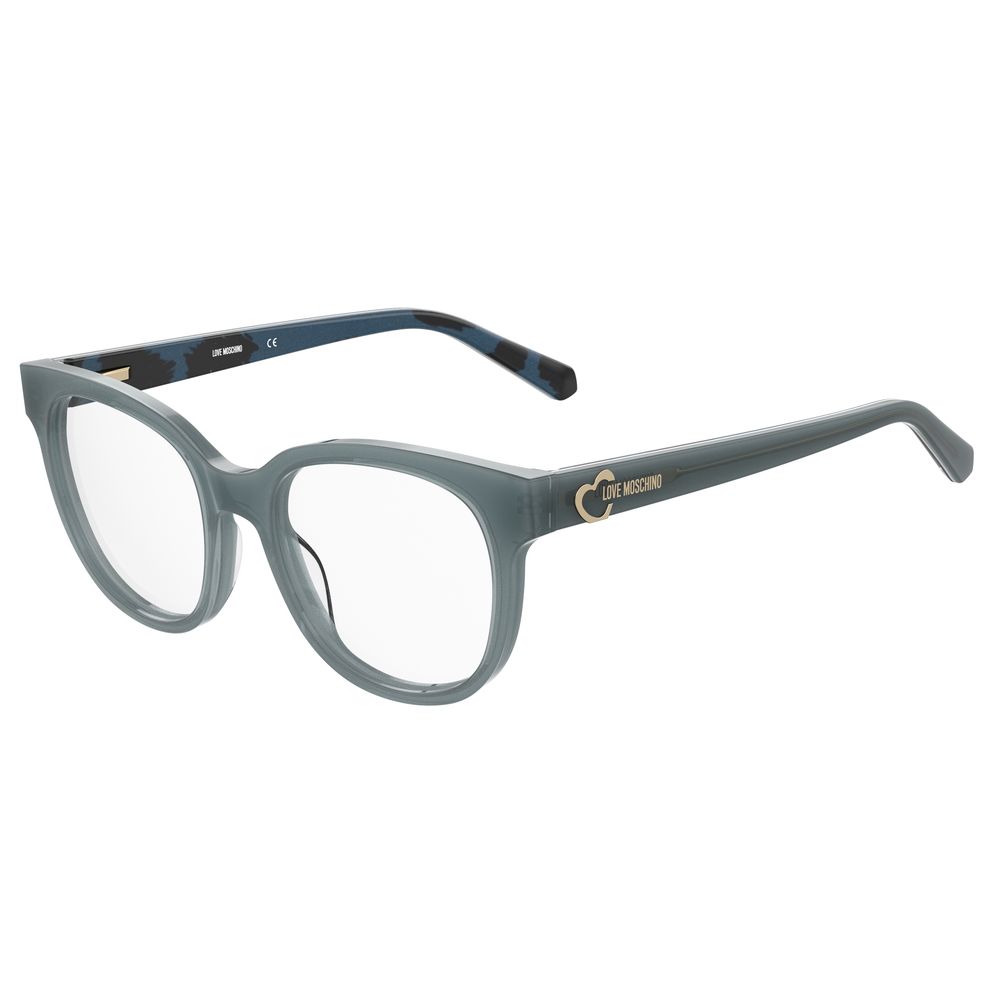 Montures Love Moschino en cuir de veau bleu