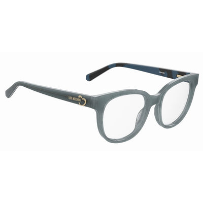 Montures Love Moschino en cuir de veau bleu