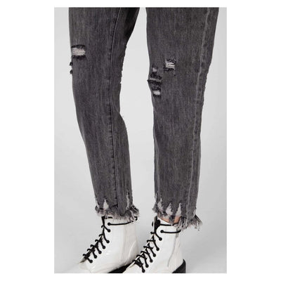 Jean femme en coton gris One Teaspoon