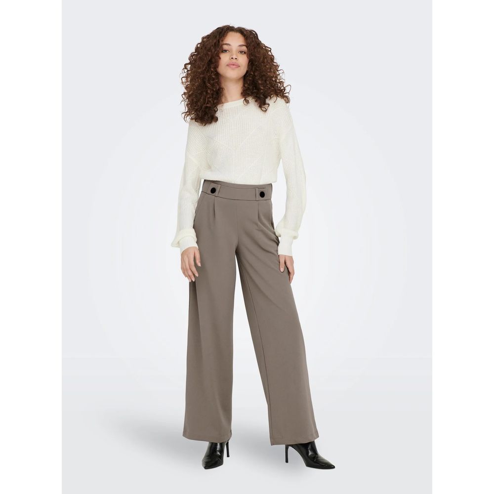 Jacqueline De Yong Grijze Polyester Broek