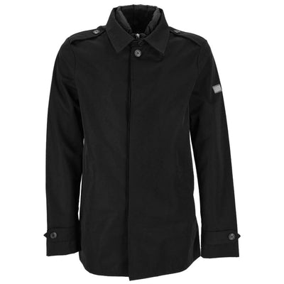 Oui, veste de trench pour homme en polyester noir de la marque Zee.