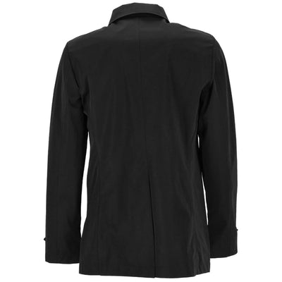 Oui, veste de trench pour homme en polyester noir de la marque Zee.