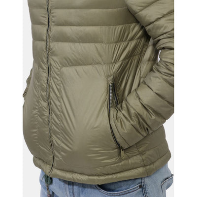 Oui, veste pour homme Yes Zee en nylon vert avec capuche dissimulable.