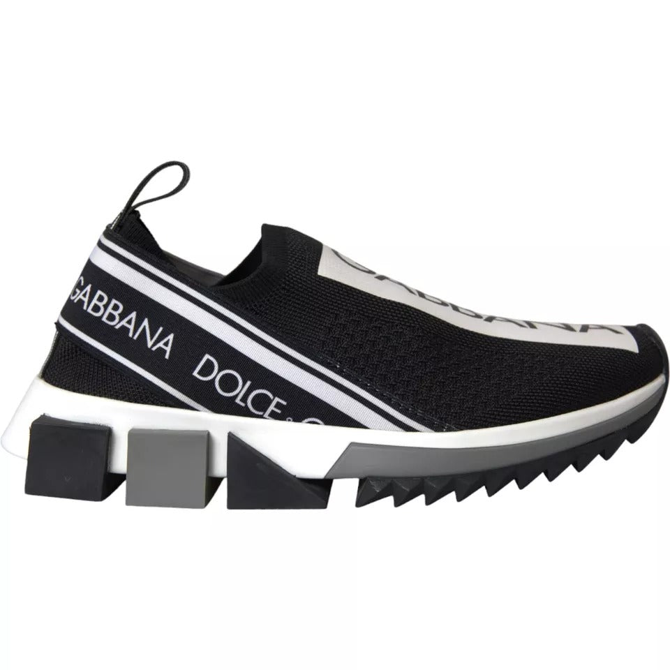 Dolce &amp; Gabbana Zwart Wit Slip On Sorrento Sneakers Schoenen
