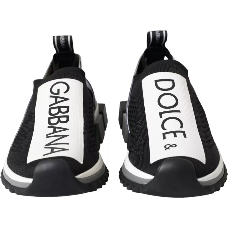 Dolce &amp; Gabbana Zwart Wit Slip On Sorrento Sneakers Schoenen