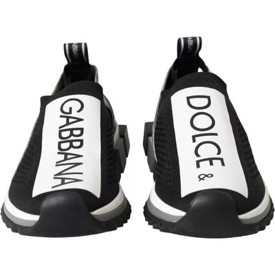 Dolce &amp; Gabbana Zwart Wit Slip On Sorrento Sneakers Schoenen