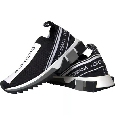 Dolce &amp; Gabbana Zwart Wit Slip On Sorrento Sneakers Schoenen