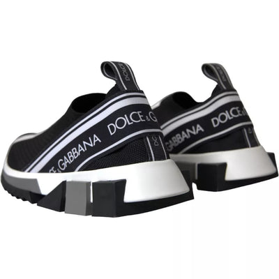 Dolce &amp; Gabbana Zwart Wit Slip On Sorrento Sneakers Schoenen