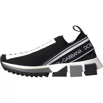 Dolce &amp; Gabbana Zwart Wit Slip On Sorrento Sneakers Schoenen