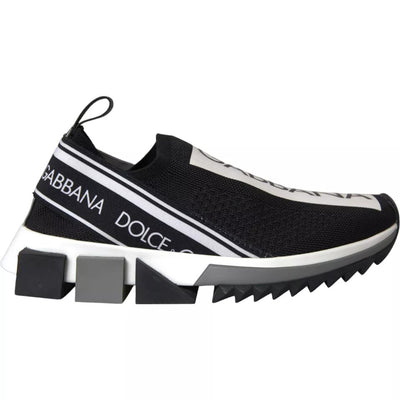Dolce &amp; Gabbana Zwart Wit Slip On Sorrento Sneakers Schoenen