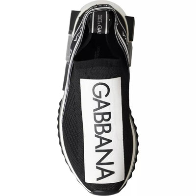 Dolce &amp; Gabbana Zwart Wit Slip On Sorrento Sneakers Schoenen