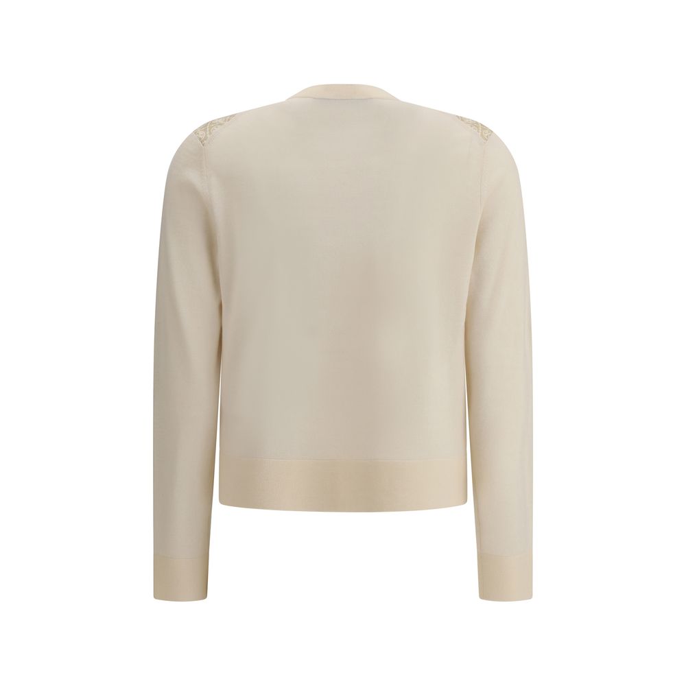 Tory Burch Zijden en wollen vest met logo's